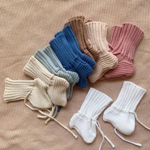 Botines de punto personalizados para bebés recién nacidos prendas de punto algodón lana ganchillo hecho a mano 0-1 años mejor regalo mejor opción de mamá - Product Image 4