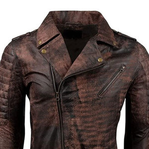 Men's Soft Touch <b>Brown</b> <b>Leather</b> <b>Jacket</b> Stand Collar Premium Quality Custom Colors Zipper Closure High Street Style Front Winter - Product Image 6