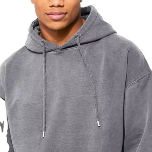 Sweat à capuche délavé à l'acide au prix de gros pour hommes, sweat vierge à capuche délavé à l'acide pour hommes, coupe régulière, 2026 - Product Image 3