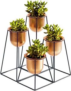Ensemble de jardinières de sol modernes de luxe en métal argenté brossé, pots à fleurs cylindriques hauts en acier inoxydable pour intérieur - Product Image 4