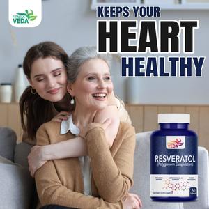 Puissantes capsules de resvératrol naturel avec soutien antioxydant pour le cœur, les articulations, l'immunité et le bien-être général – Complément alimentaire quotidien - Product Image 5