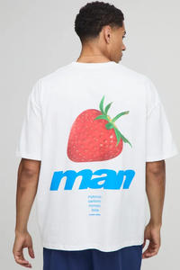 Digital Print Logo-Brand Customized Men's Oversized Streetwear T-Shirt <b>100</b>% Cotton 240GSM <b>Yarn</b> Dyed Long Premium Quality - Product Image 3