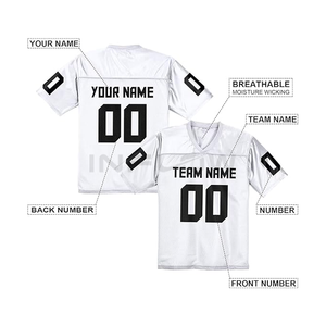 เสื้อเจอร์ซีย์อเมริกันฟุตบอลสำหรับผู้ใหญ่แบบสั้นแห้งเร็วระบายอากาศได้ดีสไตล์ใหม่ออกแบบโลโก้ได้ตามต้องการ - Product Image 4