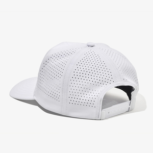 White 5-Panel <b>Baseball</b> <b>Cap</b> Embroidery Golf Day Logo Unisex Adjustable Laser Cut Hat Spring Summer Casual Outdoor Wear - Product Image 5