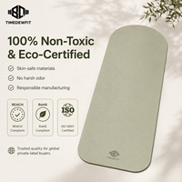 Tapis de yoga en caoutchouc naturel PU en forme de capsule avec logo personnalisé, écologique, en forme de pilule arquée, antidérapant, pour studio de Pilates