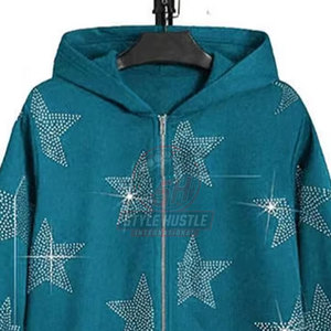 Sudaderas con Pedrería para Hombre, Diseño Único, Talla Personalizada, Alta Calidad, Ropa Urbana, Venta al Por Mayor - Product Image 2