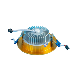 Downlight en aluminium LED minimaliste moderne bordure dorée 7W puce COB mince anti-éblouissement blanc chaud 6500K bureau à domicile fabriqué au Vietnam - Product Image 4