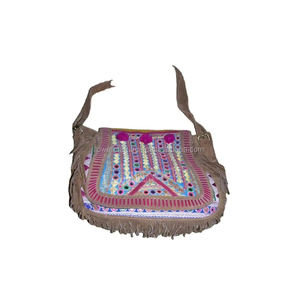 Bolso de hombro Banjara Vintage de alta calidad, fabricante indio, última colección, forro de algodón, cremallera, bordado de boda a la moda - Product Image 1