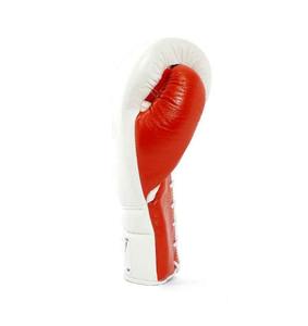 Guantes de Boxeo MMA de Piel con Cordones, Diseño OEM, Impermeables, Absorbentes de Humedad, Color Naranja y Blanco - Product Image 4