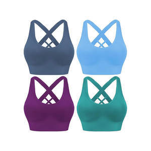 Soutien-gorge de sport de haute qualité soutien-gorge d'entraînement de gymnastique avec belle sangle arrière croisée soutien-gorge de Yoga respirant - Product Image 2