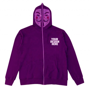 Sudaderas Personalizadas para Hombre, 500GSM, 100% Algodón Francés, Corte Regular, Resistentes al Viento, con Pedrería, Impresión Serigrafiada, Lavado Ácido - Product Image 2