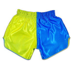 กางเกงกีฬามวยไทยขาสั้นสำหรับผู้ชายและผู้หญิงเทคนิคการพิมพ์แบบระเหิดติดโลโก้ด้านหน้าดีไซน์ตามสั่ง - Product Image 3