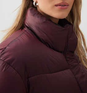 High Quality Warm Knitted Puffer Jacket Women Zipper <b>Coat</b> Cotton Padded <b>Outwear</b> Canvas Long Bomber Bubble Jackets For Ladies - Product Image 4