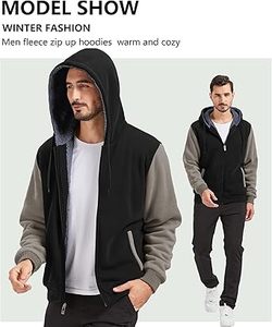 Sudaderas Casuales de Invierno para Hombre, Color Sólido, Poliéster/Algodón, Felpa, Corte Regular, Ecológicas, con Bolsillo, Secado Rápido, Transpirables, de Alta Calidad - Product Image 5