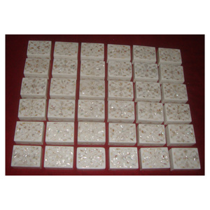 Articles chauds boîtes en marbre de couleur blanche naturelle incrustées de forme rectangulaire bijoux de mariage & fabrication de cadeaux & souple - Product Image 1