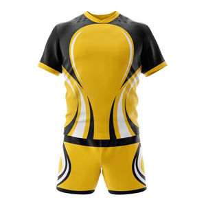 Polo unisex de rugby de Inglaterra de 100% poliéster, camiseta personalizada con logotipo bordado a rayas, ropa deportiva de manga corta, kit de ropa de rugby - Product Image 1