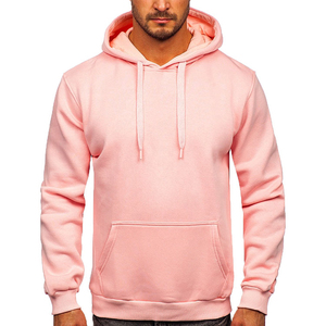 Nouveau 2025 OEM Sweat à capuche d'hiver pour homme de haute qualité 500 grammes en Polyester/Coton, imprimé, avec poches kangourou, noir uni teint - Product Image 1