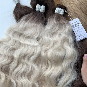 Precio de fábrica 100g extensiones de cabello humano crudo ruso y vietnamita a granel en colores Ombre máquina teñida trama doble envío rápido - Product Image 1