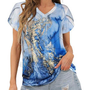 Camiseta de moda de verano de gran tamaño para mujer con decoración de agujeros única Embalaje personalizado y logotipo personalizado de nuevo diseño - Product Image 4
