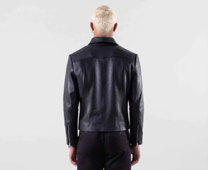 Haute qualité Original 100% veste en cuir véritable personnalisé 100% moutons Nappa hiver saison vestes en cuir - Product Image 4