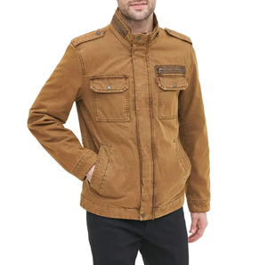 Chaquetas de mezclilla para hombre Tallas grandes Disponible Ropa de invierno al aire libre con material de tela de aspecto rasgado - Product Image 1