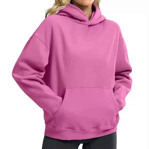 Women Winter Long Oversized <b>Hoodie</b> Trendy Street Style Relaxed Fit Soft <b>Velour</b> Fabric Warm Casual Daily Wear Sweatshirt - Product Image 3