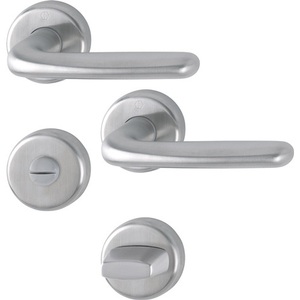 Juego de Rosetas de Acero Inoxidable Cardiff E1850Z/17KV/17KVS F69 Redondas SK/OL DIN Izquierda/Derecha D/D HOPPE para Decoración Creativa del Hogar - Product Image 1