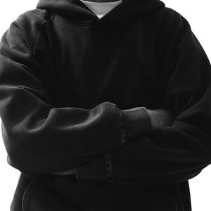 Pull-over à capuche surdimensionné personnalisé à manches longues, délavé à l'acide, vêtements d'hiver respirants et durables avec impression numérique - Product Image 4