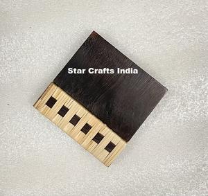 Expensive Tabletop Decor Square Acacia Wood and <b>Epoxy</b> <b>Resin</b> Coasters Hand Crafted Personalized Design <b>for</b> Home Hotel <b>Table</b> Used - Product Image 5