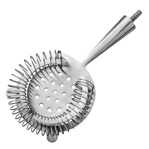 Passoire à cocktail Hawthorne en acier inoxydable de qualité supérieure avec poignée en bois, ressort serré, versement fluide, outil de bar professionnel - Product Image 3