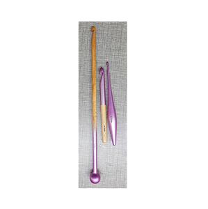 Juego de ganchos de ganchillo de resina hechos a mano, bolsa ergonómica de madera, embalaje personalizado de marca, 5 pulgadas, 6 pulgadas de longitud, todo el diámetro, multicolor - Product Image 2