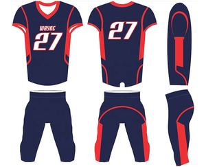 Conjunto de Uniforme de Fútbol Americano Personalizado para Adultos |   Uniforme Deportivo Sublimado de Manga Corta, Transpirable y Resistente para Equipos Escolares y Clubes - Product Image 4