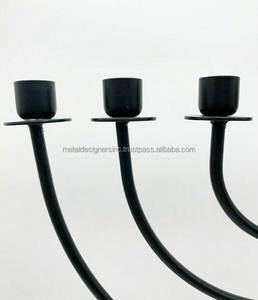 Vintage <b>Black</b> Iron Seven-Arm Candlestick <b>Holder</b> Elegant Decorative Candleholder for Home and Christmas Gift - Product Image 2