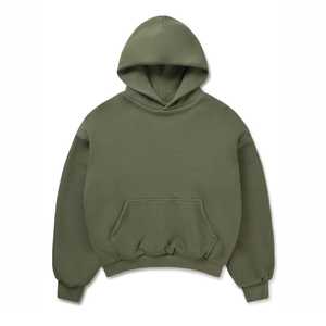 Sweat à capuche surdimensionné unisexe à épaules tombantes Logo personnalisé 430 GSM poids lourd éponge française 100% coton sweat à capuche écologique - Product Image 1