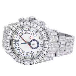 Meilleur prix Montres serties de diamants de 40 mm Mouvement automatique de luxe Acier inoxydable Montres serties de diamants Hip Hop VVS Moissanite pour homme femme - Product Image 2