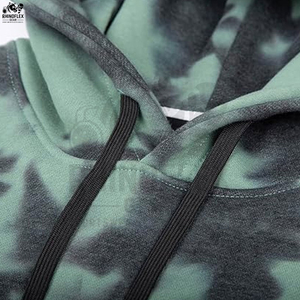 Basics Sweat-shirts à capuche en molleton tie-dye pour homme, respirants, en coton mélangé, coupe-vent, manches longues, tie-dye - Product Image 4