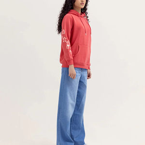 Jersey largo de algodón con capucha para mujer con diseño de logotipo OEM personalizado superventas para invierno, venta al por mayor para niñas con capucha personalizado - Product Image 4