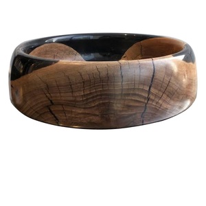 Vajilla para el hogar, decoración de mesa, cuenco para servir frutas, diseñador de madera, acabado oscuro, cuenco para servir más vendido - Product Image 3