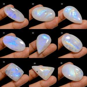 Belle pierre de lune arc-en-ciel 100% naturelle pierre de lune feu bleu pierre de lune feu arc-en-ciel pierre arc-en-ciel blanche à des prix abordables OEM - Product Image 6