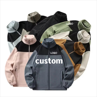 Veste en flanelle polaire d'hiver réversible avec logo personnalisé sur le devant, tissée et enduite, 100% laine sherpa, pour femmes et hommes, col rabattu formel