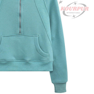 เสื้อฮู้ดผู้หญิงมีซิปและกระเป๋าดีไซน์มาใหม่มีสีต่างๆ - Product Image 2