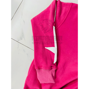 Survêtement en molleton technique en coton avec impression en relief personnalisée par le fabricant, ensembles de survêtement 2 pièces avec sweat à capuche et impression en relief - Product Image 3