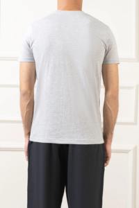 Venta al por mayor de alta calidad 100% algodón 300GSM personalizado DTF impreso Logo con paneles camiseta suelta corte transpirable camiseta para hombres - Product Image 3