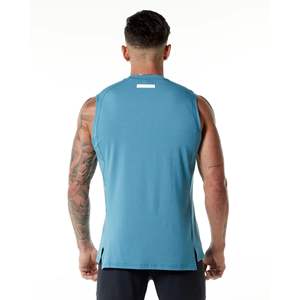 Camiseta informal de 1 pieza sin mangas transpirable de talla grande para hombre de Blue High Street, camisetas sin mangas con logotipo personalizado de Pakistán - Product Image 2