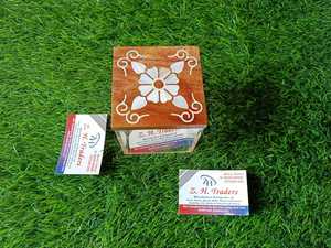 Luxury Gifting <b>Box</b> for Ramadan & Eid Mubarak Elegant Clear Acrylic Dry Fruit and Candy <b>Box</b> with <b>Wooden</b> Mother of Pearl Lid - Product Image 6