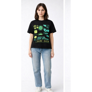 Felpa con Cappuccio Nera Cyber Tech - T-Shirt con Cappuccio in Tessuto Stile Streetwear - Product Image 1