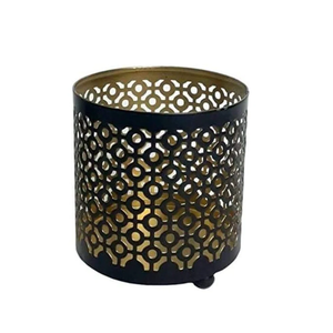 Exclusive wrought iron Tea Light candle holder with vintage black finished & intricate for premium home decor & ambiance setting - Product Image 2