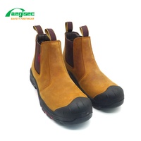 AEGISEC chaussures de sécurité pour mines crazy horse bottes de sécurité pour la randonnée chaussures de travail antidérapantes et résistantes aux perforations pour hommes bottes