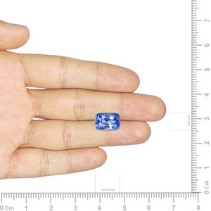 บลูแซฟไฟร์ 3.88 กะรัต พลอยธรรมชาติเจียระไนทรงเหลี่ยม สีน้ำเงินเข้ม  ได้รับการรับรองจาก IGI  ขัดเงาด้วยความร้อน ขนาด 10 มม. 8 มม. มีตัวเลือกให้เลือก - Product Image 3