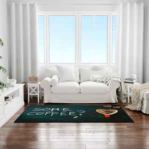 Tapis imprimé moderne, tapis couleur café, tapis à motifs d'amour, chenille, décoratif, salon, décoration intérieure, entrée, tapis en velours - Product Image 4